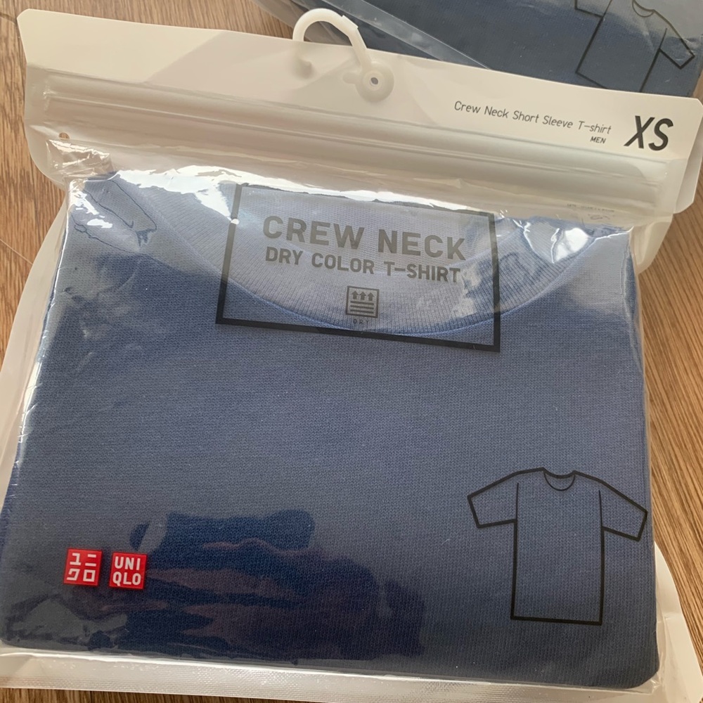 Crew Neck Short Sleeve T-Shirt #68 Blue